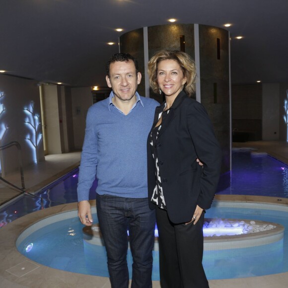 Exclusif - Dany Boon et Corinne Touzet lors de l'inauguration du Spa de l'Hôtel Château d'Augerville dans le Loiret, le 17 octobre 2015.