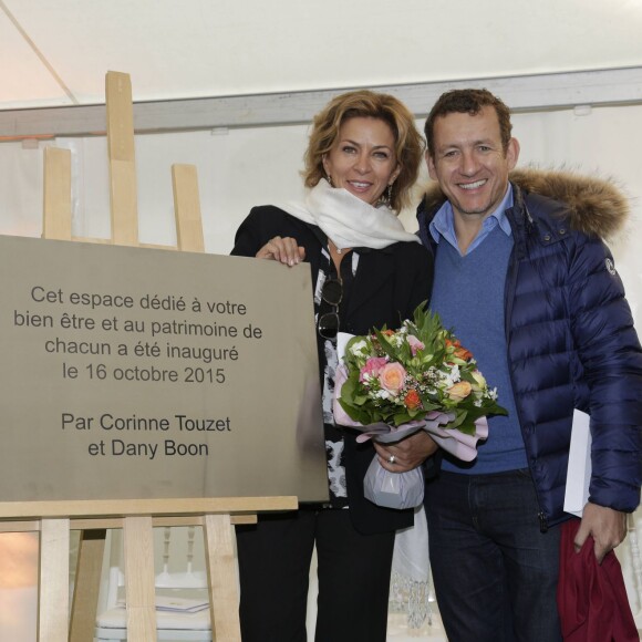 Exclusif - Corinne Touzet et Dany Boon lors de l'inauguration du Spa de l'Hôtel Château d'Augerville dans le Loiret, le 17 octobre 2015.