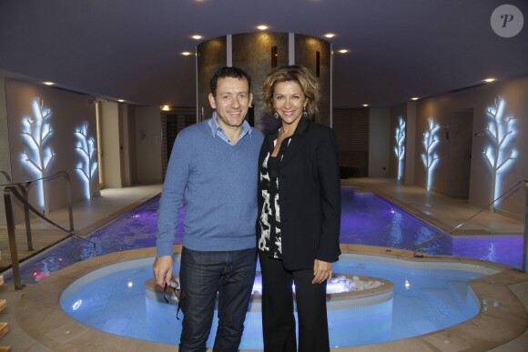 Exclusif - Dany Boon et Corinne Touzet lors de l'inauguration du Spa de l'Hôtel Château d'Augerville dans le Loiret, le 17 octobre 2015.