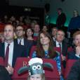 Extraits en avant-première du film d'animation Shaun le mouton : Farmer's Llamas. Kate Middleton, duchesse de Cambridge, le prince William et le prince Harry se sont bien amusés, le 26 octobre 2015 au siège de la BAFTA, lors d'une rencontre avec des enfants dans le cadre de The Charities Forum, un événement rassemblant une trentaine d'associations qu'ils soutiennent.
