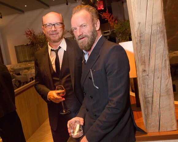 Paul Haggis et Sting - Dixième anniversaire de l'association The Lunchbox Fund organisé au resturant Gabriel Kreuther à New York, le 26 octobre 2010.