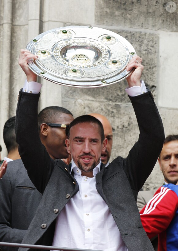 Franck Ribéry sur la Marienplatz de Munich, le 24 mai 2015