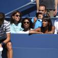 Shy'm dans le box de Benoît Paire à l'USTA Billie Jean King National Tennis Center de Flushing dans le Queens à New York, le 6 septembre 2015 lors de l'US Open