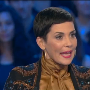 L'animatrice télé Cristina Cordula, invitée de Salut les terriens sur Canal+, le samedi 31 octobre 2015.