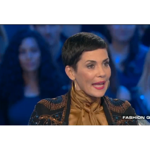 L'animatrice télé Cristina Cordula, invitée de Salut les terriens sur Canal+, le samedi 31 octobre 2015.