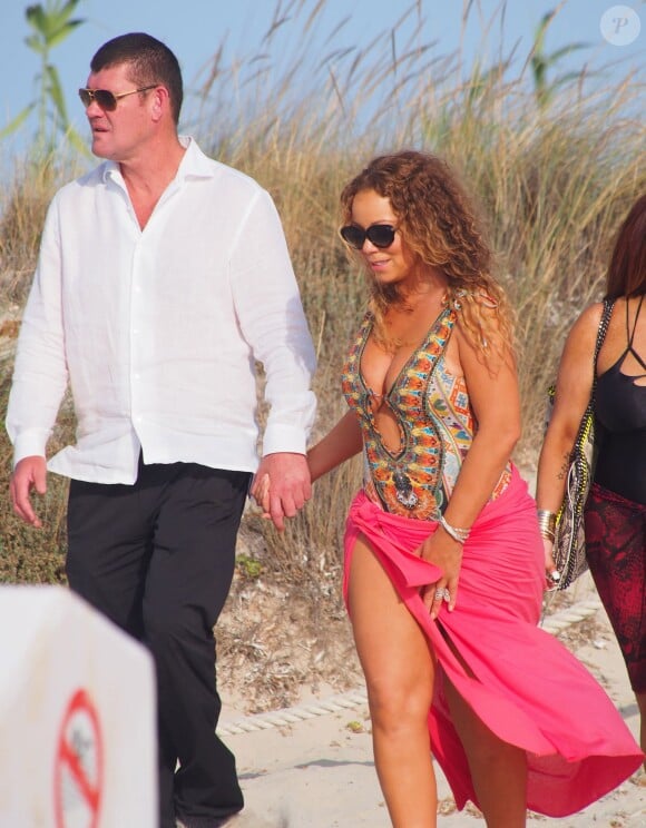 Mariah Carey et son compagnon James Packer en vacances à Formentera en Espagne le 1er juillet 2015.