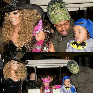 Mariah Carey, son ex-mari Nick Cannon et leurs jumeaux Moroccan et Monroe pour Halloween 2015. Photo Instagram Nick Cannon.