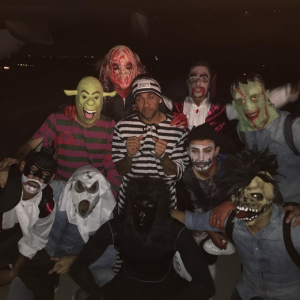 Gérard Piqué et les joueurs du FC Barcelone ont fêté Halloween après leur match contre le FC Getalfe / photo postée sur Instagram.