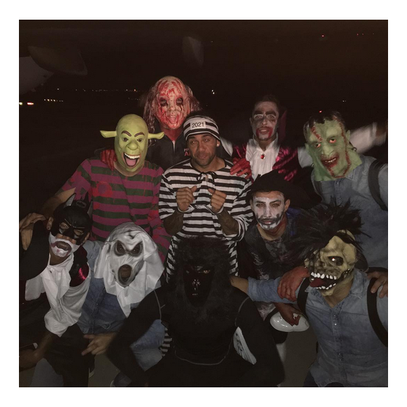 Gérard Piqué et les joueurs du FC Barcelone ont fêté Halloween après leur match contre le FC Getalfe / photo postée sur Instagram.