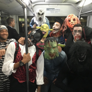 Gérard Piqué et les joueurs du FC Barcelone ont fêté Halloween après leur match contre le FC Getalfe / photo postée sur Instagram.