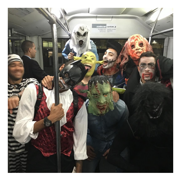 Gérard Piqué et les joueurs du FC Barcelone ont fêté Halloween après leur match contre le FC Getalfe / photo postée sur Instagram.