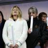 Emmanuelle Cosse, la chanteuse Stone et son mari Mario d'Alba - Rassemblement place de la République à Paris pour la 8ème Journée mondiale pour le droit de mourir dans la dignité, le 2 novembre 2015.