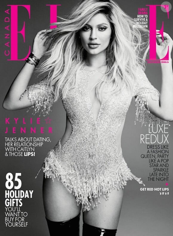 Kylie Jenner photographiée par Max Abadian pour l'édition canadienne du magazine Elle. Numéro de décembre 2015.