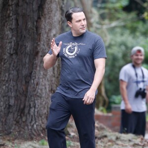 Ben Affleck sur le tournage de "Live by night" à Brunswick le 4 novembre 2015.