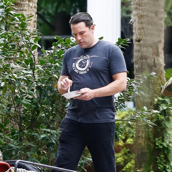 Ben Affleck sur le tournage de "Live by night" à Brunswick le 4 novembre 2015.