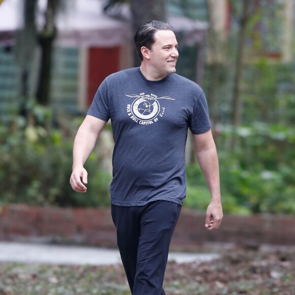 Ben Affleck sur le tournage de "Live by night" à Brunswick le 4 novembre 2015.