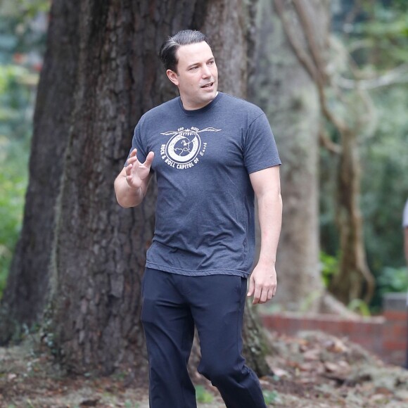 Ben Affleck sur le tournage de "Live by night" à Brunswick le 4 novembre 2015.