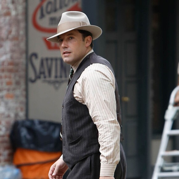 Ben Affleck sur le tournage de "Live by Night" à Brunswick le 3 novembre 2015. Ben Affleck est acteur et aussi le réalisateur du film.