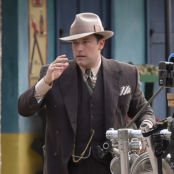 Ben Affleck, en costume d'époque, sur le tournage de son propre film 'Live By Night' à Brunswick en Georgie, le 28 octobre 2015