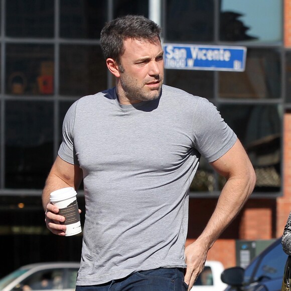 Ben Affleck musclé à Brentwood, Los Angeles, le 6 janvier 2015.