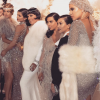 Kendall, Kylie, Kris Jenner, Kim, Kourtney et Khloé Kardashian lors de la soirée d'anniversaire de Kris Jenner (60 ans) à Los Angeles. Le 6 novembre 2015.