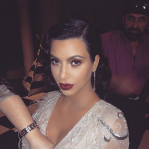 Kim Kardashian lors de la soirée d'anniversaire de Kris Jenner (60 ans) à Los Angeles. Le 6 novembre 2015.