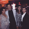 Kim Kardashian, Larsa Pippen (épouse de l'ex-joueur de NBA Scottie Pippen) et Kourtney Kardashian lors de la soirée d'anniversaire de Kris Jenner (60 ans) à Los Angeles. Le 6 novembre 2015.