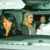 Malika Haqq, Khloé et Kourtney Kardashian arrivent à la soirée d'anniversaire de Kris Jenner à Los Angeles. Le 6 novembre 2015.