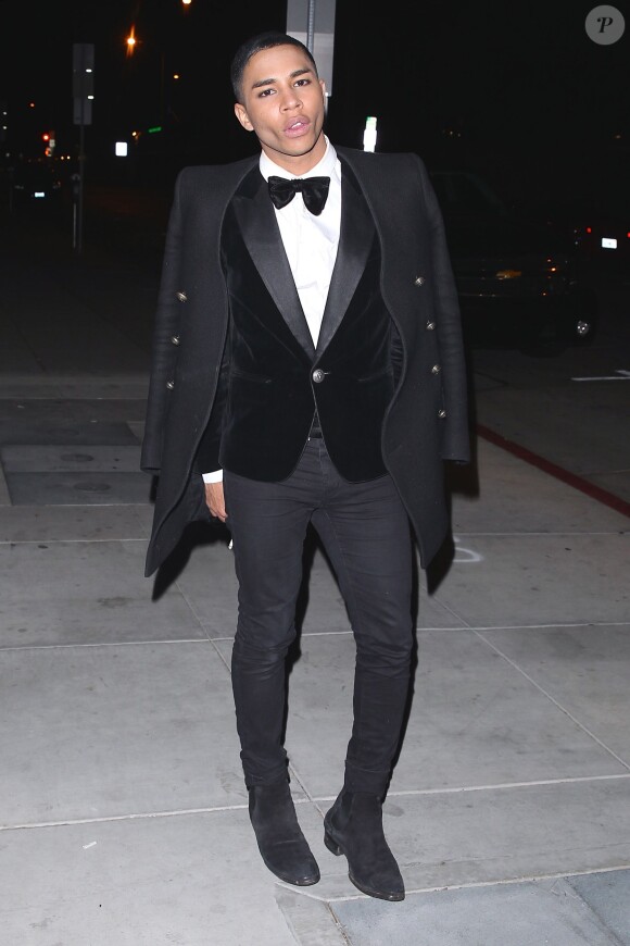 Olivier Rousteing arrive à la soirée d'anniversaire de Kris Jenner à Los Angeles. Le 6 novembre 2015.