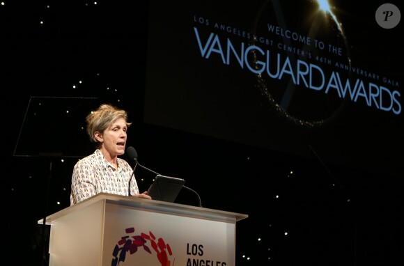 Frances McDormand lors du 46e gala d'anniversaire du Centre LGBT de Los Angeles, à Century City, le 7 novembre 2015.