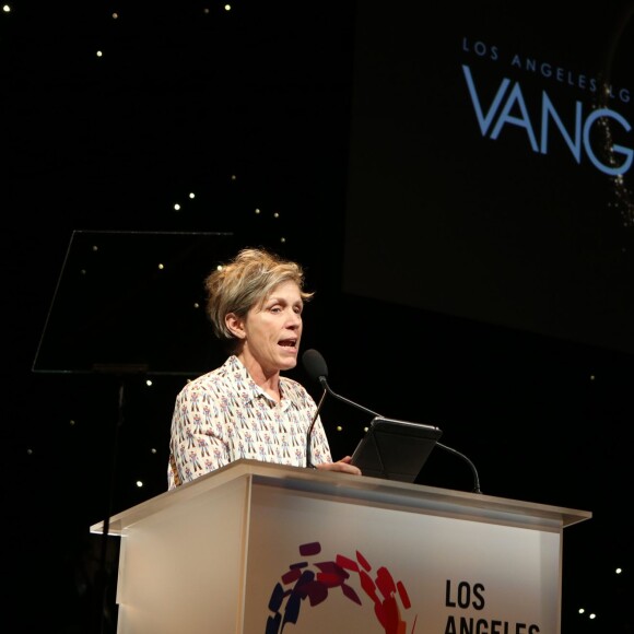 Frances McDormand lors du 46e gala d'anniversaire du Centre LGBT de Los Angeles, à Century City, le 7 novembre 2015.