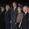  Letizia et Felipe VI d'Espagne décernaient le 12 novembre 2015, lors d'une cérémonie à la Ciudad BBVA à Madrid, les accréditations attribuées aux nouveaux ambassadeurs de la Marque Espagne, pour la 6e édition de cette initiative biennale récompensant des personnes physiques ou morales pour leur engagement au service du rayonnement de l'Espagne. 