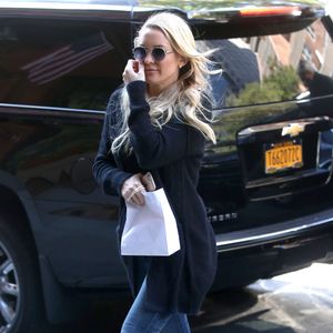 Kate Hudson devant son hôtel à New York, le 20 octobre 2015
