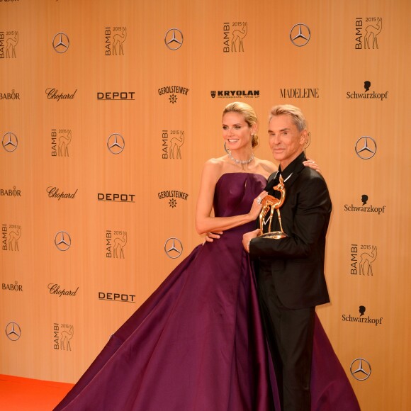 Heidi Klum et Wolfgang Joop - Cérémonie des "Bambi Awards" à Berlin, le 12 novembre 2015.