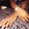 Lira Mercer brille sur Instagram avec sa montre Audemars Piguet et sa bague de fiançailles. Photo publiée le 18 septembre 2015.