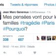 Les stars françaises expriment leur chagrin sur Instagram et Twitter, après les attentats du 13 novembre 2015 à Paris.