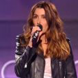 La chanteuse Jenifer, sublime en total look Saint Laurent Paris pour L'Espionne -  The Voice Kids  saison 2, la finale. Vendredi 23 octobre, sur TF1.