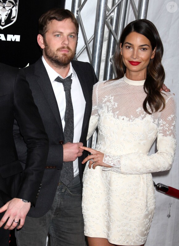 Lily Aldridge et son mari Caleb Followill - Premiere du film "August : Osage County" a New York, le 12 décembre 2013.