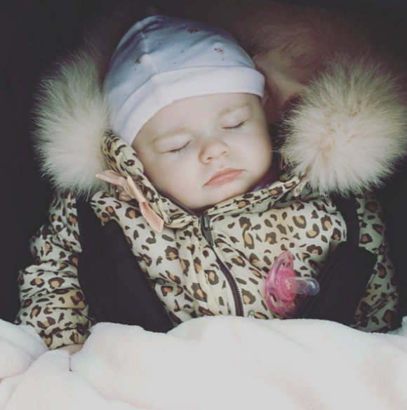 Liberty Rose (5 mois), le bébé d'Abbey Clancy - novembre 2015.