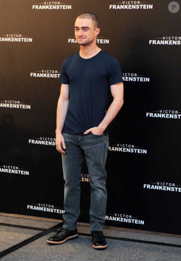 Daniel Radcliffe lors de la conférence de presse du film 'Docteur Frankenstein' à Mexico, le 14 novembre 2015