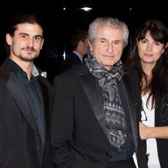 Sachka Lelouch, Claude Lelouch et sa compagne Valérie Perrin lors de la 7e cérémonie de l'Excellence Francaise à la Philharmonie de Paris, le 17 novembre 2015.