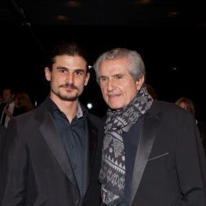 Sachka Lelouch et son père Claude Lelouch lors de la 7e cérémonie de l'Excellence Francaise à la Philharmonie de Paris, le 17 novembre 2015.