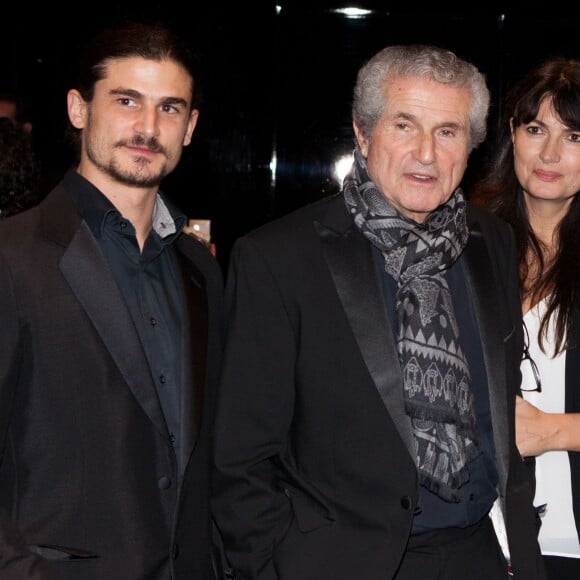 Sachka Lelouch, Claude Lelouch et sa compagne Valérie Perrin lors de la 7e cérémonie de l'Excellence Francaise à la Philharmonie de Paris, le 17 novembre 2015.