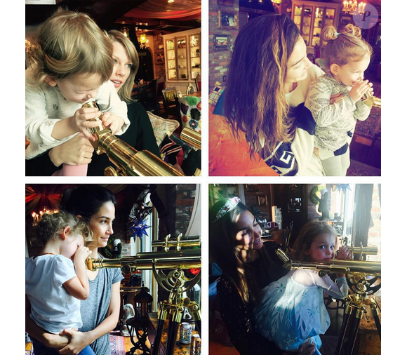 Taylor Swift fête l'anniversaire de Lily Aldridge avec sa fille Dixie à Disneyland / photo postée sur Instagram.
