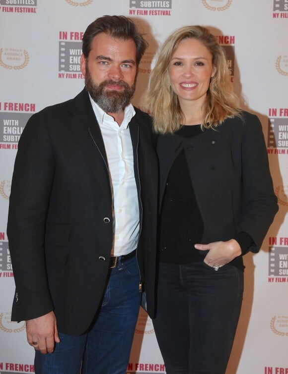 Exclusif - Clovis Cornillac et sa femme Lilou Fogli posent ensemble lors de l'ouverture du Festival du film "In French with English subtitles" à New York, le vendredi 20 Novembre 2015.