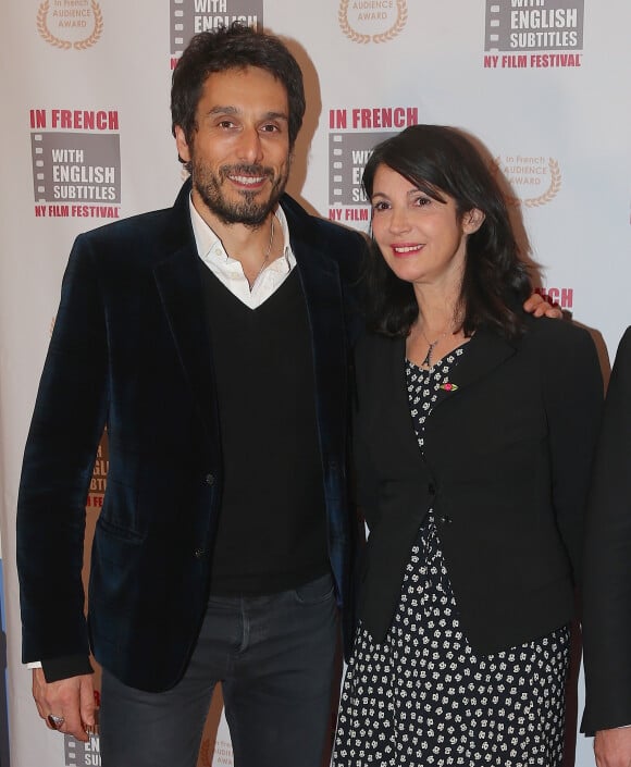 Exclusif - Vincent Elbaz et Zabou Breitman posent ensemble lors de l'ouverture du Festival du film "In French with English subtitles" à New York, le vendredi 20 Novembre 2015.