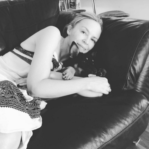 Kylie Minogue à Melbourne, photo postée sur le compte Instagram de son compagnon, Joshua Sasse. Novembre 2015.