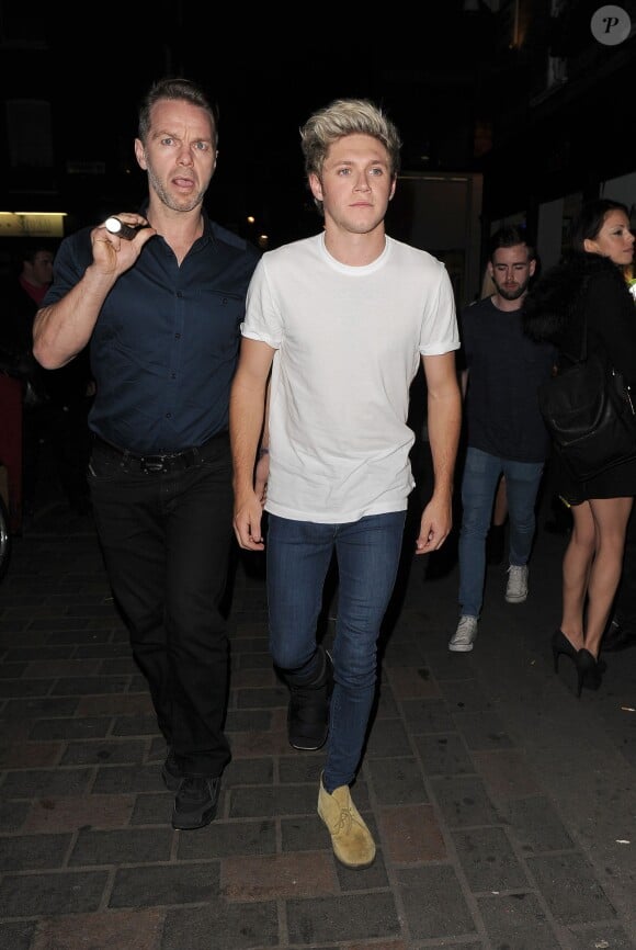 Niall Horan - Les membres du groupe One Direction à la sortie du club Cirque à Londres, le 30 septembre 2015