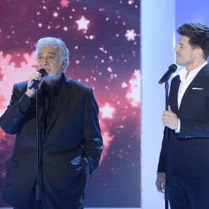 Placido Domingo et Vincent Niclo - Enregistrement de l'émission "Vivement Dimanche" à Paris le 25 Novembre 2015 et qui sera diffusée le 29 Novembre 2015.