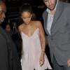 Rihanna arrive à l'Arc lors de la fashion week à Paris, le 3 octobre 2015.